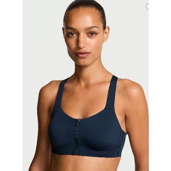 Victoria Secret Knockout Sport Bra Black Racerback in Size 34D - Picture 1 of 7